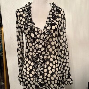 Polka Dot Ruffle  - Black and White 8039/065/064 Zara